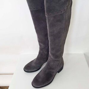 Vince Camuto Bestan Gray Suede Over the Knee Boots Size 6.5